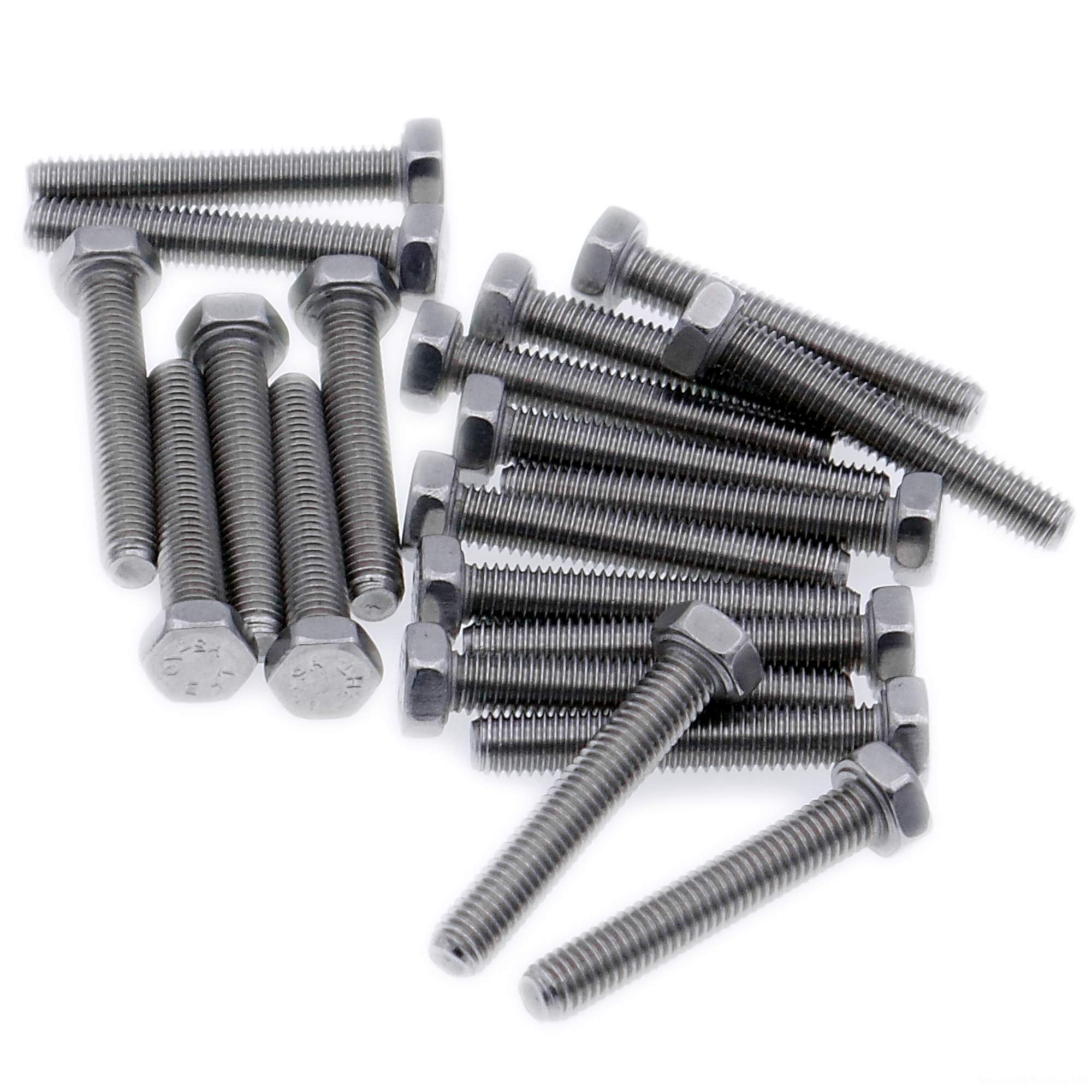 Singularity Supplies M5 (5Mm X 40Mm) Hex Bolt (Fully Threaded Setscrew) - Stainless Steel (A2) (Pack Of 20)