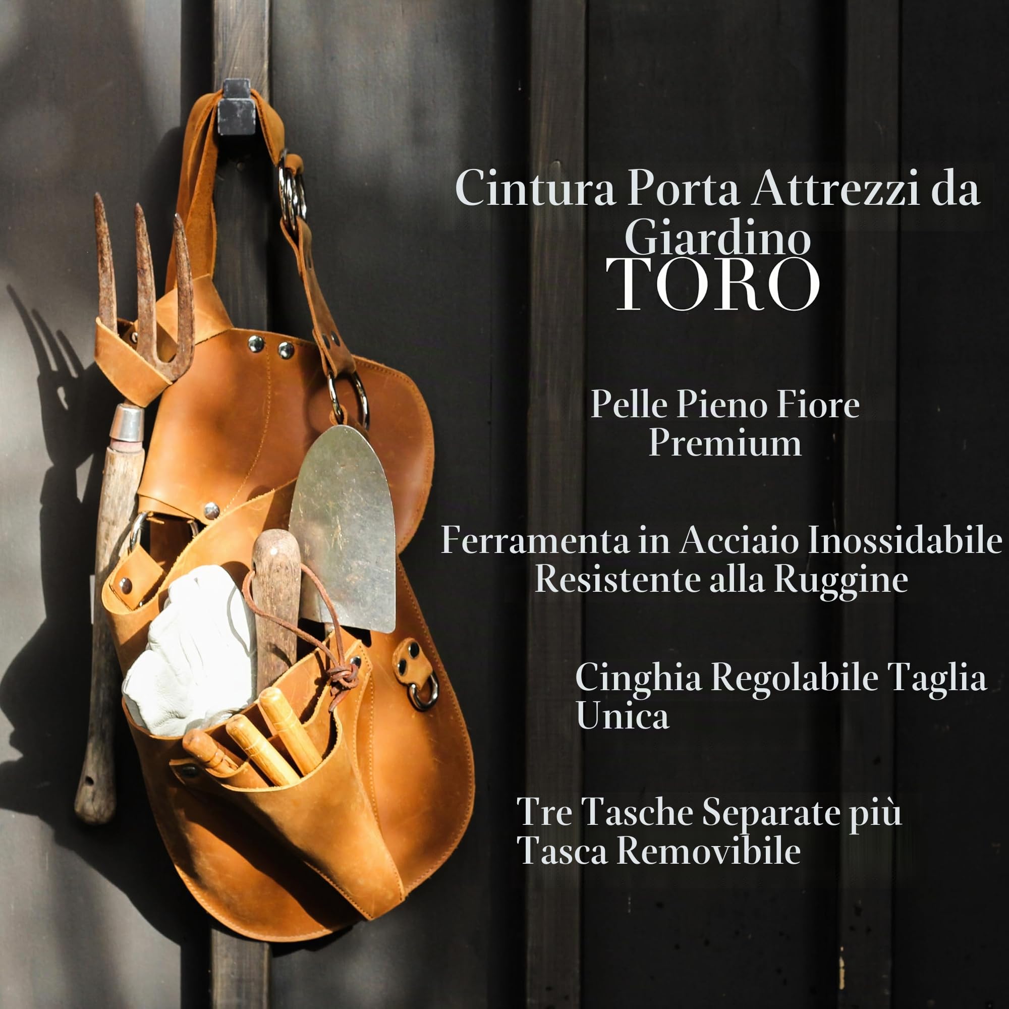 Cintura porta attrezzi da giardino in pelle, regalo per giardinaggio per donne, cintura multiuso, borsa organizer per attrezzi da giardino, regalo per giardinieri e fioristi