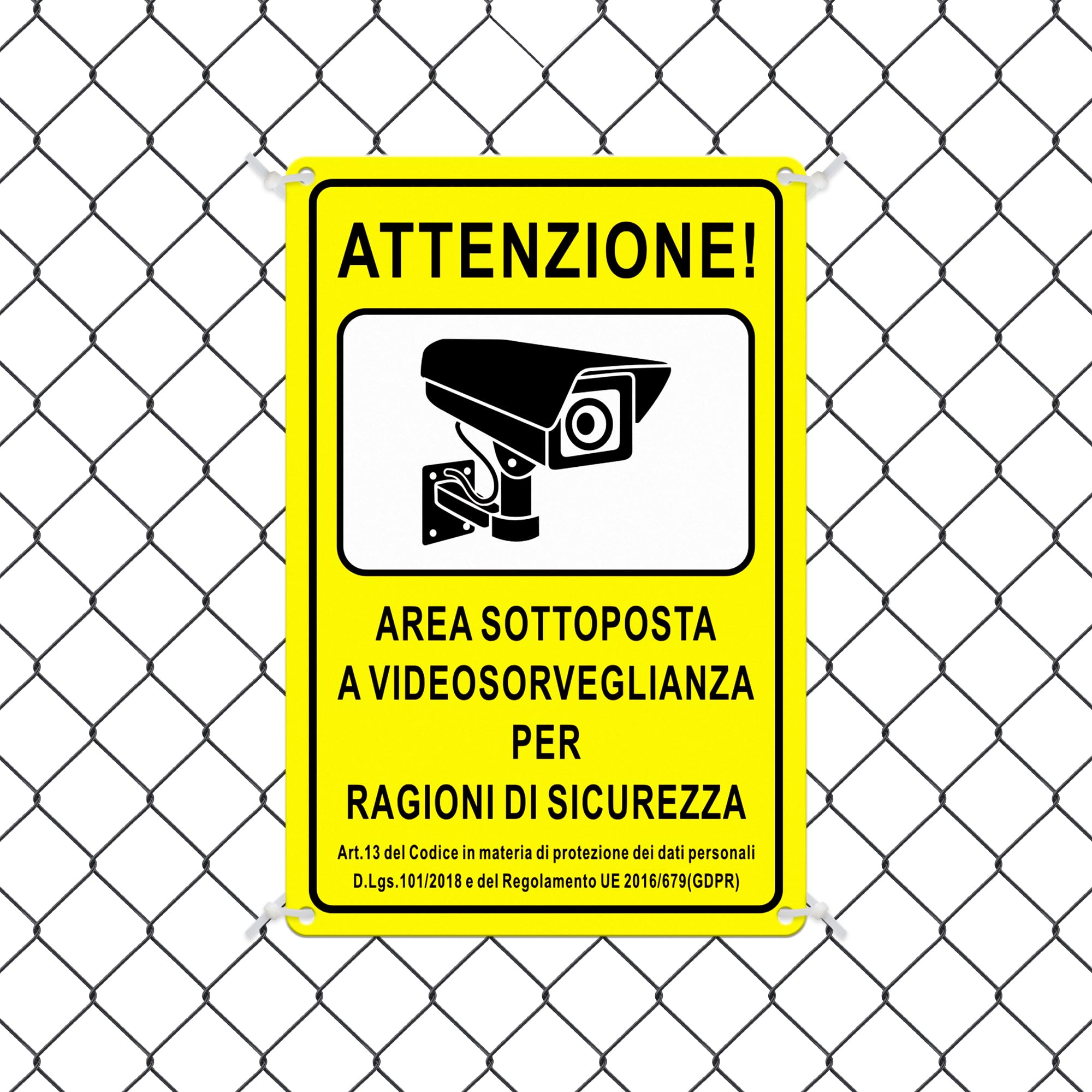 Cartelli Videosorveglianza Pannello Orario Resistente Cartello Orario Di Apertura - Adesivo Extra Resistente O Pannello In Forex