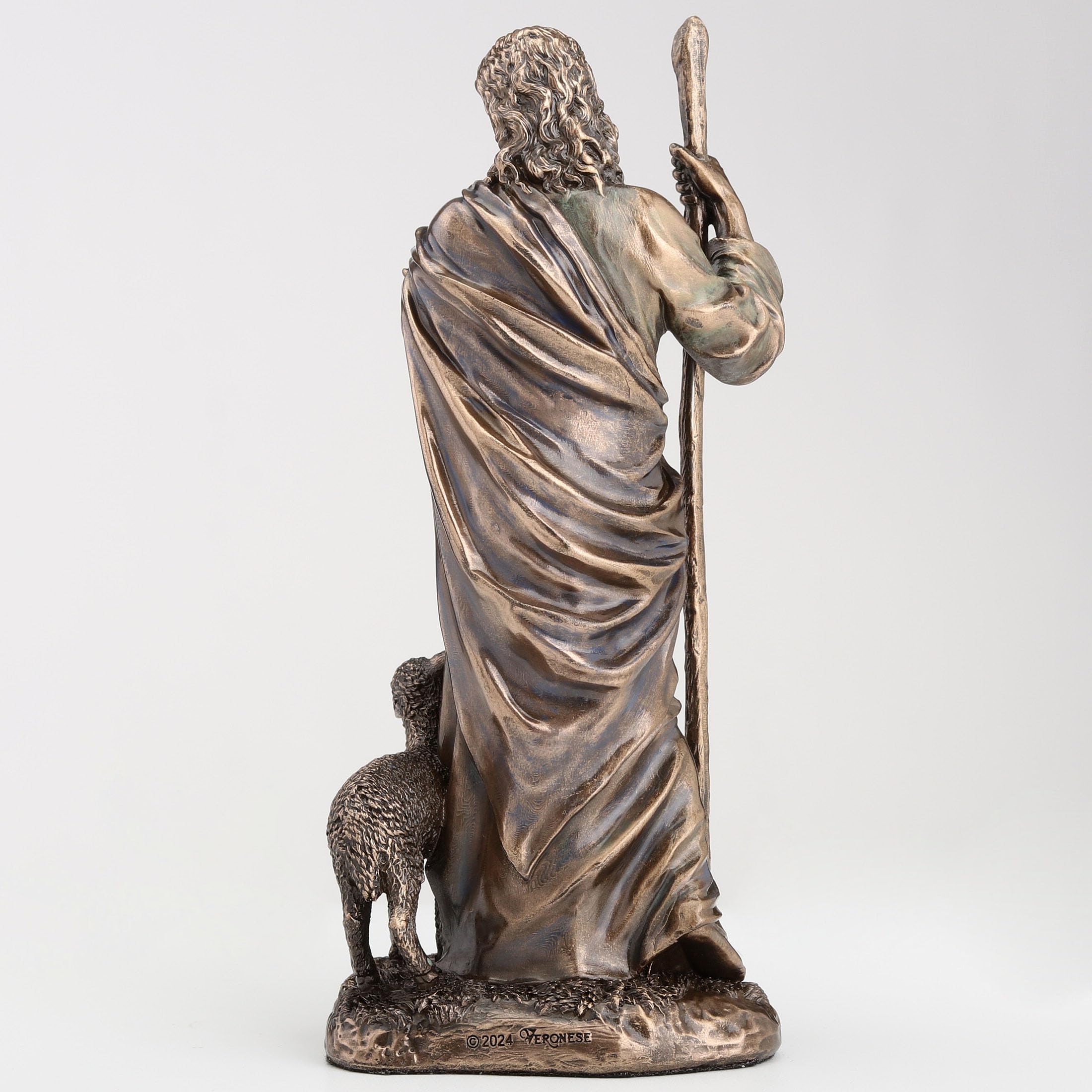 Veronese Design Escultura de decoración religiosa de resina fundida en frío de 6 1/4 pulgadas de Jesús el Buen Pastor