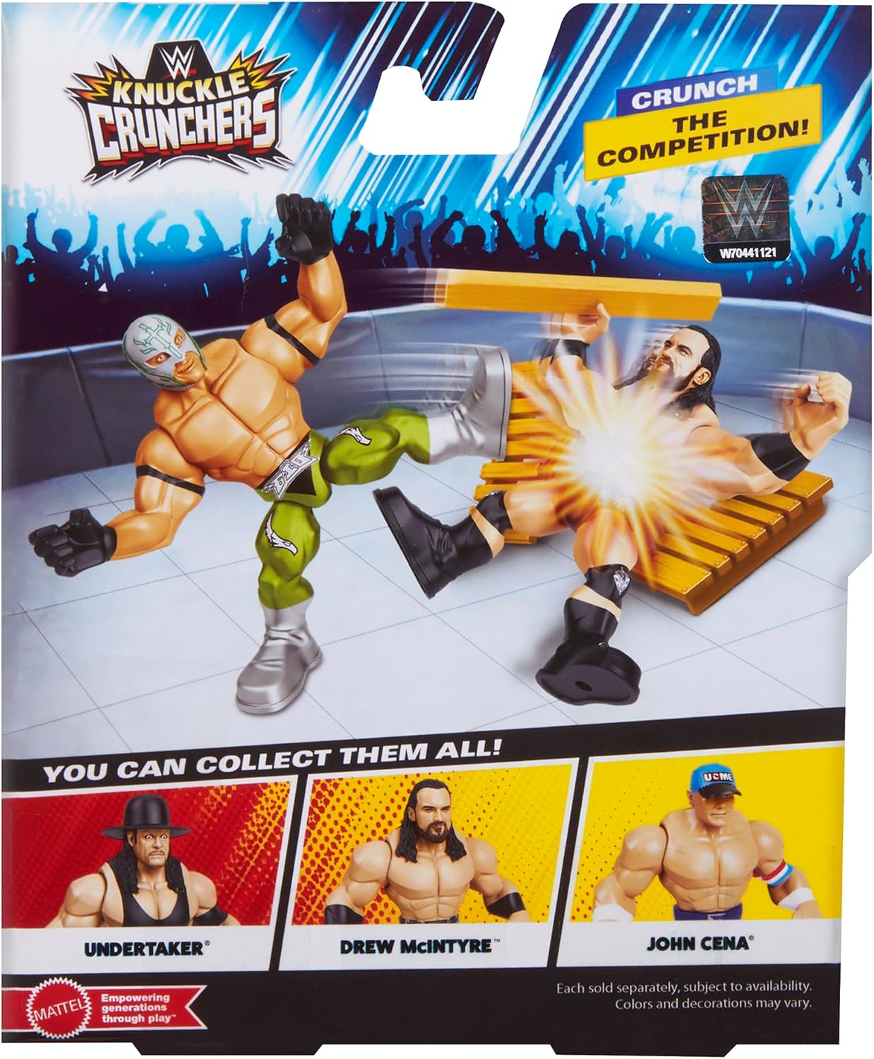 WWE Rey Mysterio (Green) Knuckle Crunchers 6 Toy Wrestling Action Figure