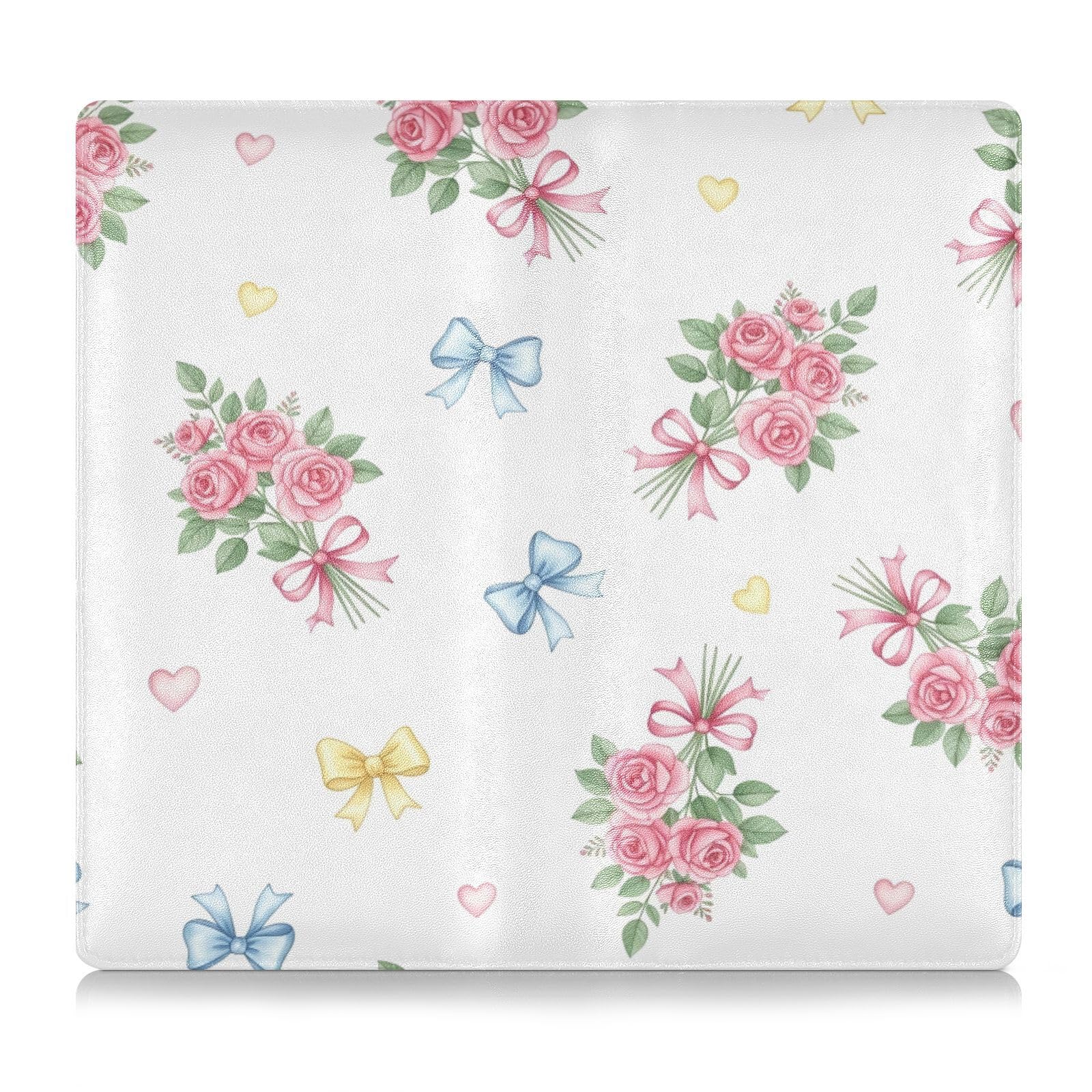 BURSTDDY Flowers Leather Car Registration and Insurance Holder,Registration and Insurance Card Holder Glove Box Car Organizer Car Document Holder for Cards, Driver License