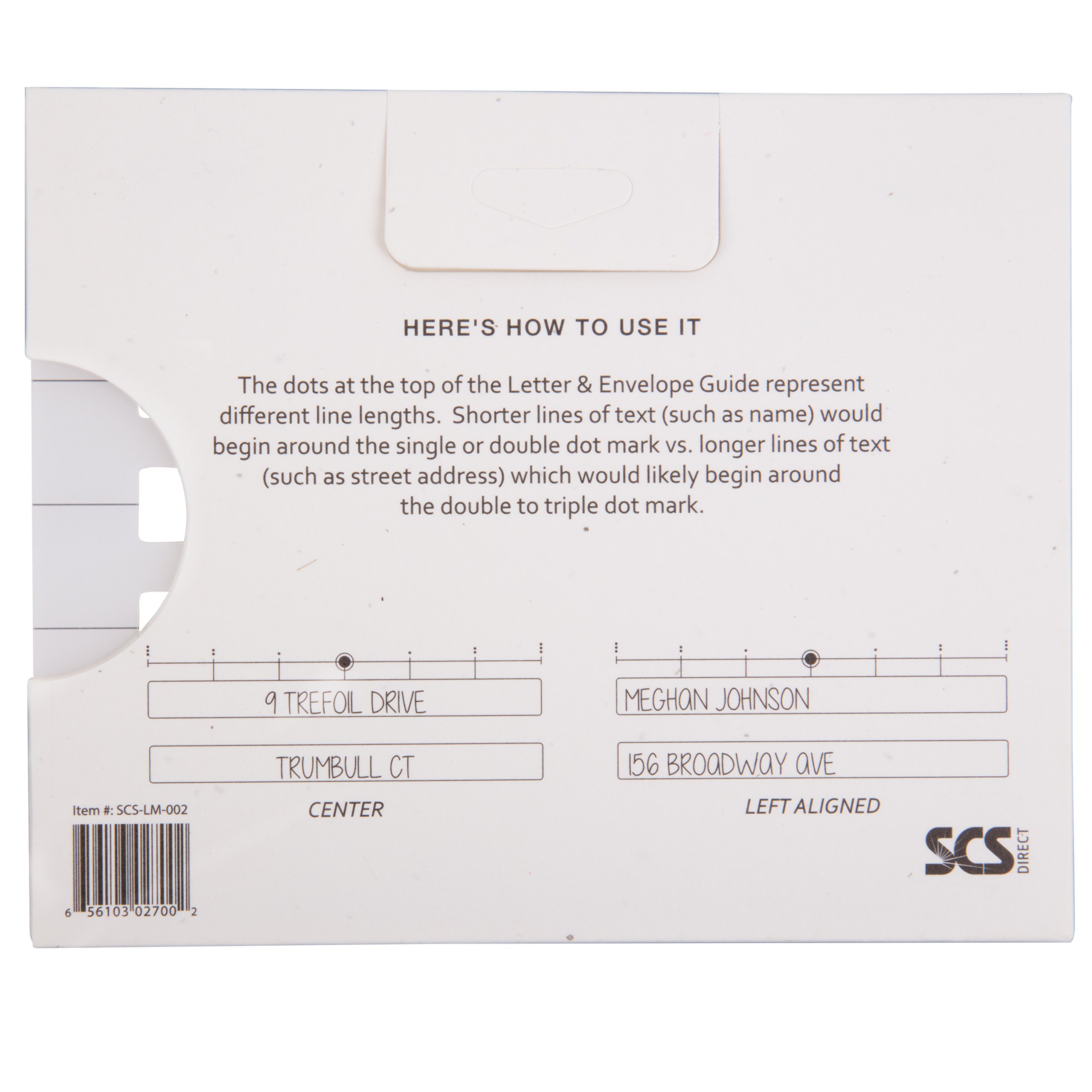 Address labels centered or left justified
