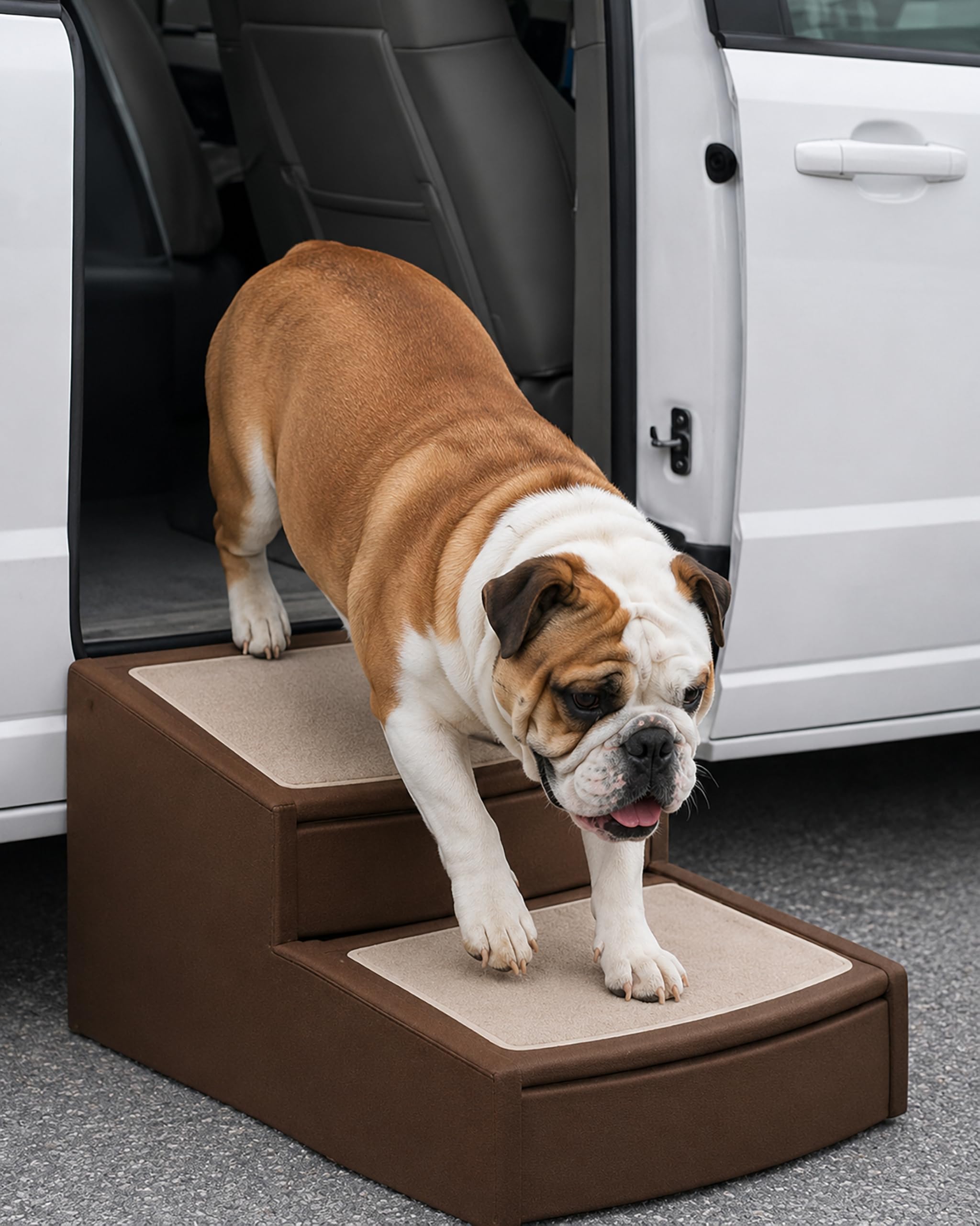 Pet Gear Easy Step II Extra Wide Pet Stairs, Dark Mocha