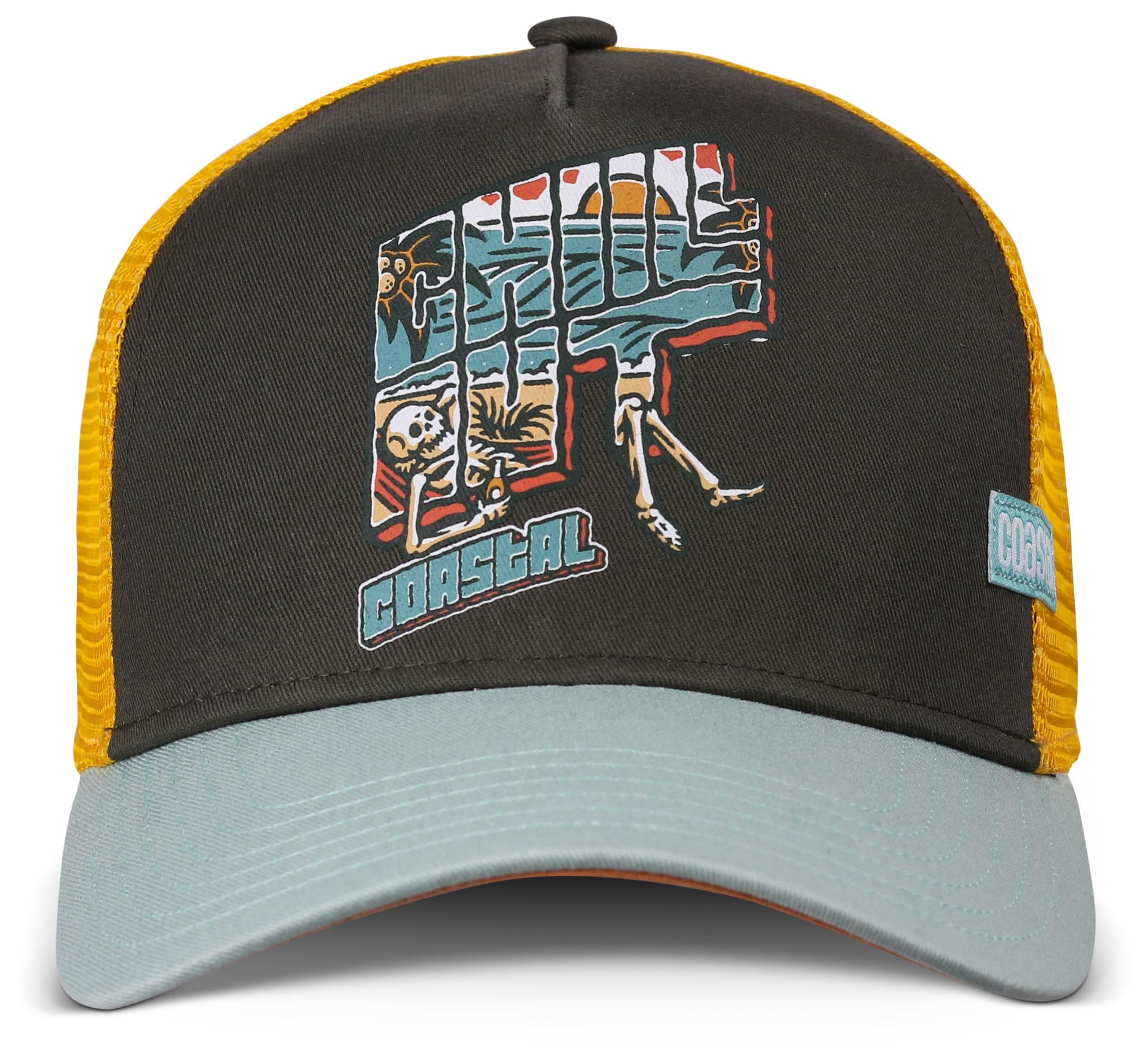 Coastal Chill Out Olive/Turquoise Trucker Cap - One-Size