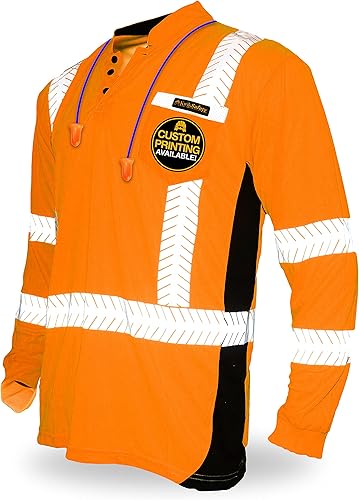 Miniatura 1 de KwikSafety - Charlotte, NC - Premium Long Sleeve Safety Shirts Crew Neck, Button & Zip Collar Class 3 ANSI Tested OSHA