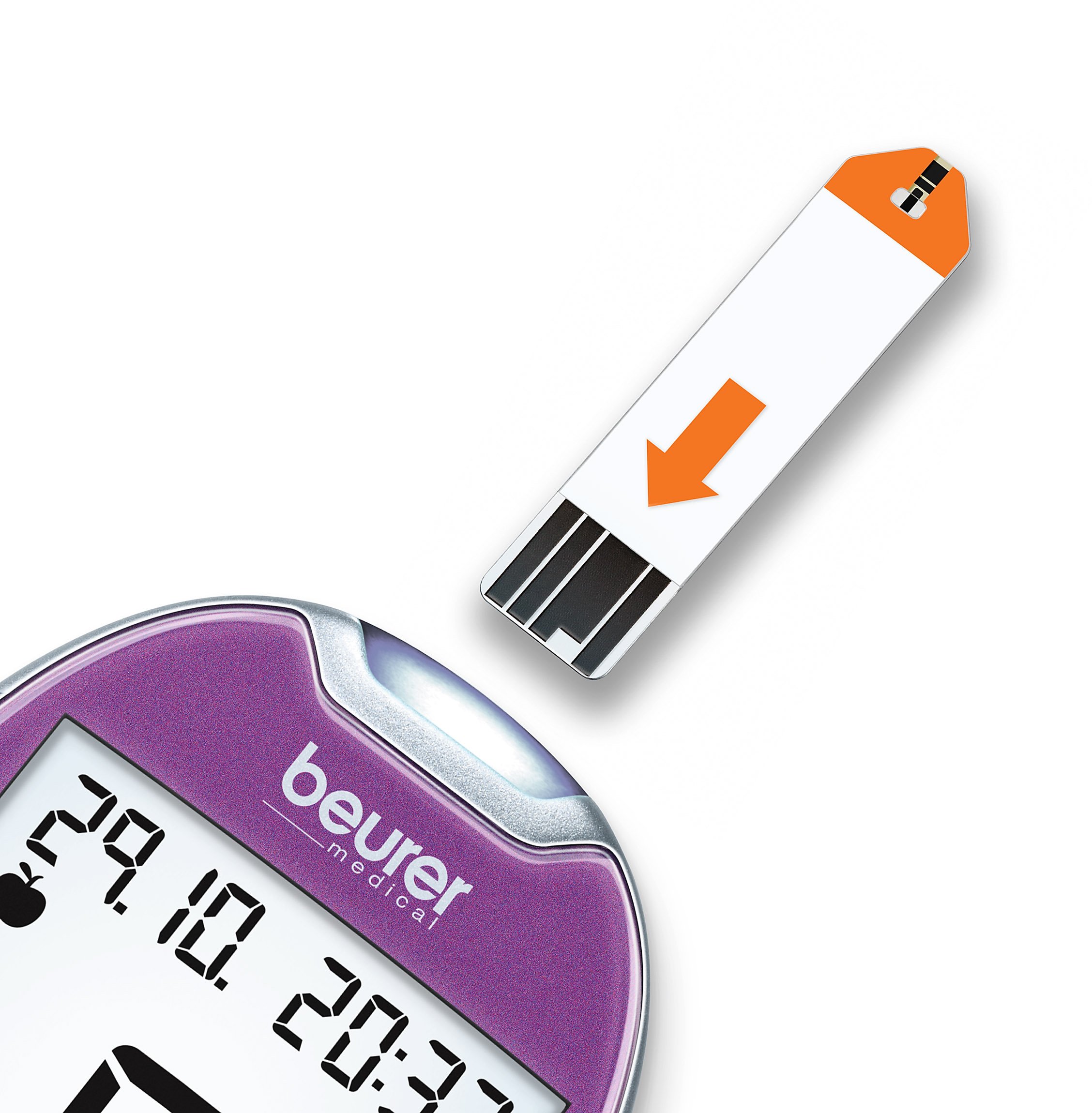 Dispositivo di misurazione della glicemia beurer gl 44 mmol/l - nero, viola, bianco