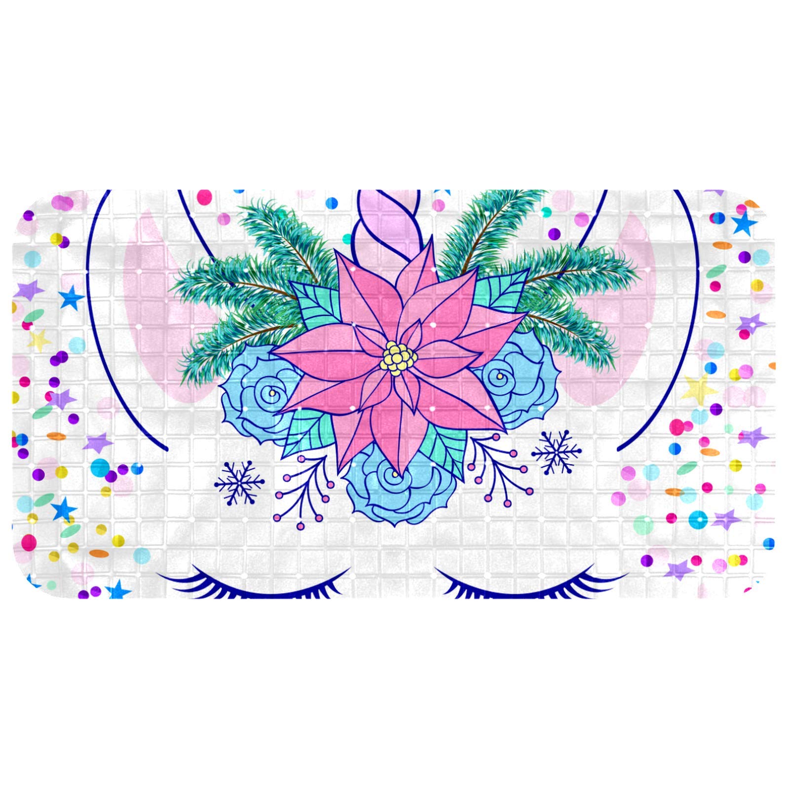 Tapis de salle de bain pour enfant licorne Bennigiry petit format