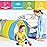 Hide N Side 6ft Crawl Through Play Tunnel Toy, Pop up Tunnel for Kids Toddlers Dogs Babies Infants & Children Gift Indoor & Outdoor Action Toy Tunnel