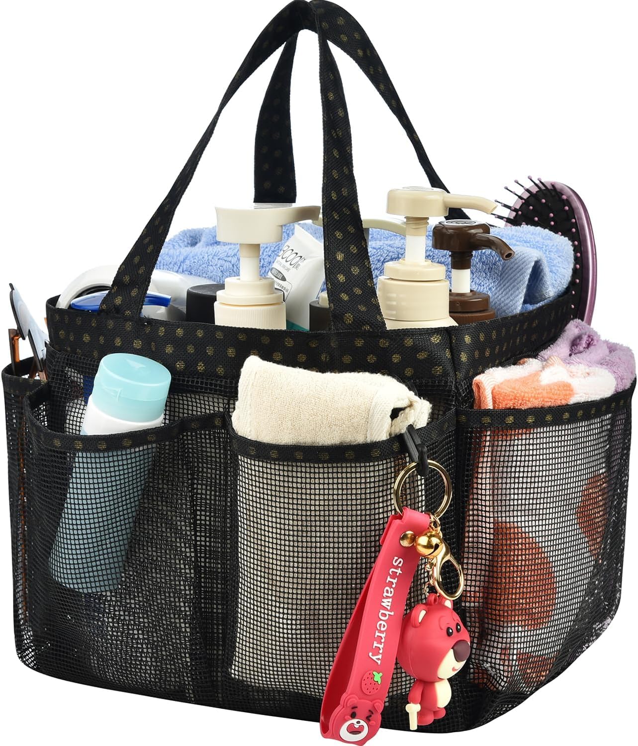F-Color Portaoggetti Doccia Portatile Con Gancio - Asciugatura Rapida E Impermeabile Per Dormitorio E Viaggi