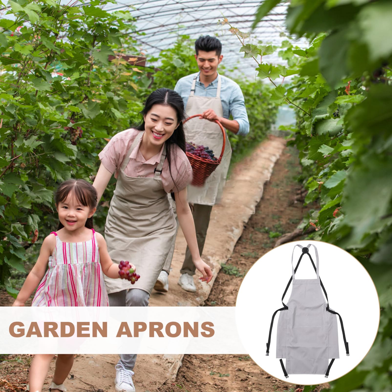 Delantal de Jardinería de Oxford para Verduras Delantal para Recolección