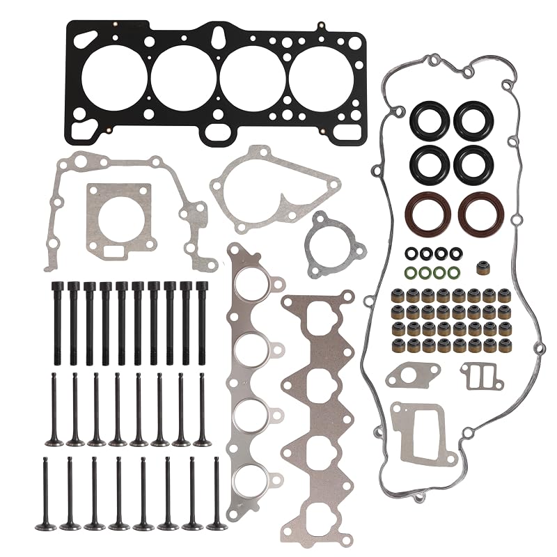 Kit de junta do cabeçote com parafusos e válvulas de admissão e escape JAVOUKA 1.6L – 104 peças