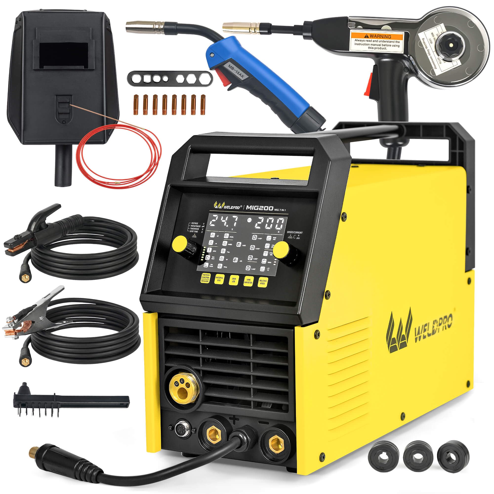 Weldpro MIG200 200A 7-in-1 with Spool Gun