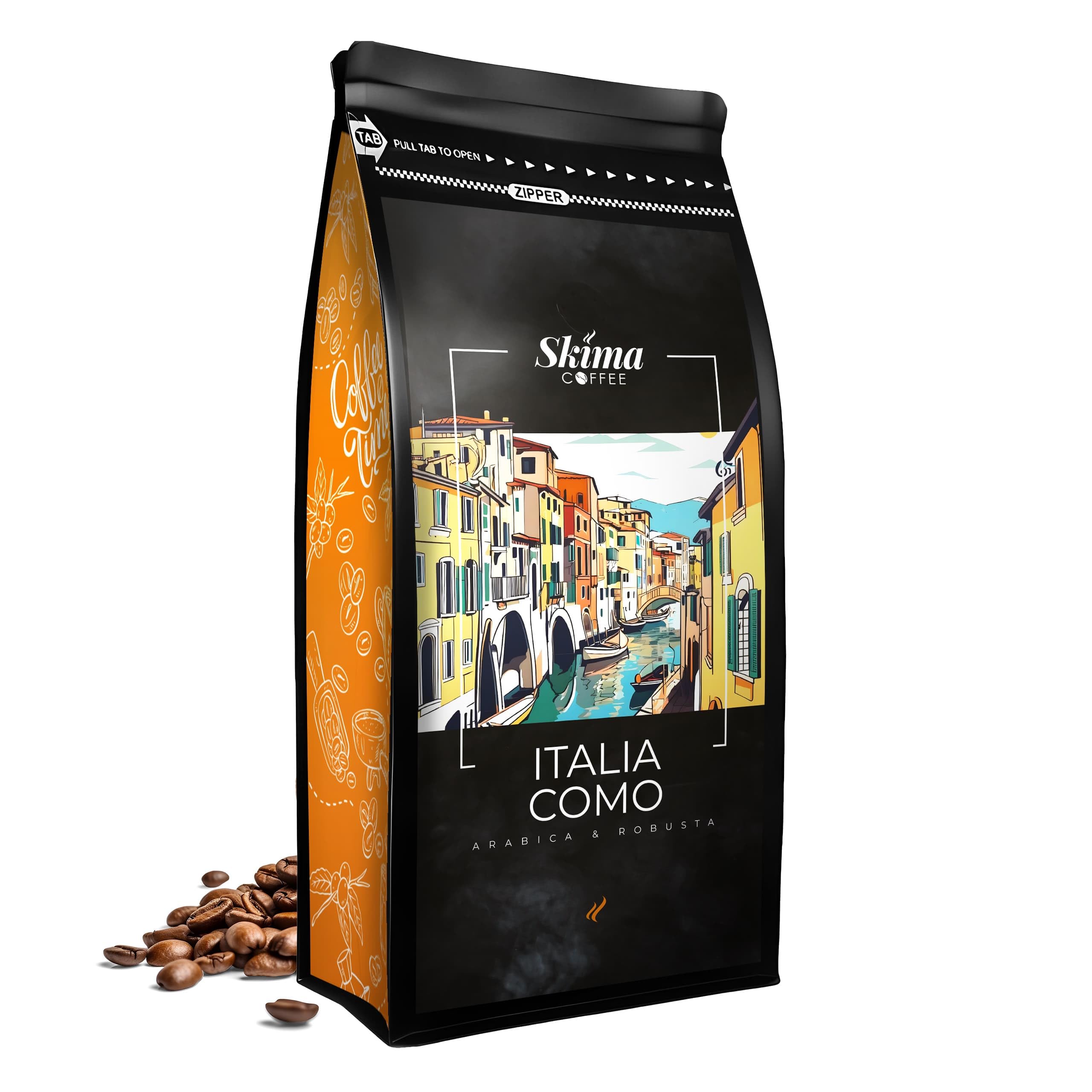 SkimaCoffee Café en grano 3 x 1 kg BRASIL/COLOMBIA/ITALIA COMO