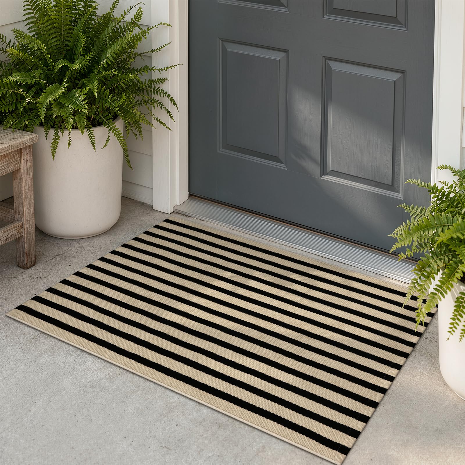 Felpudo Generic de 61 x 89 cm para Puerta Principal, de algodón Tejido a