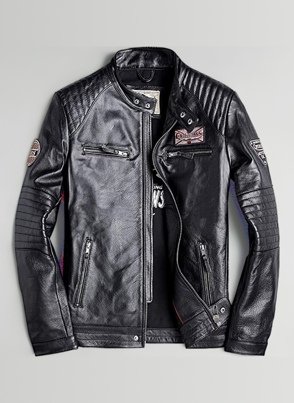 Amazon | [CNPLOPANSS] 本革 メンズジャケット バイクジャケット羊革