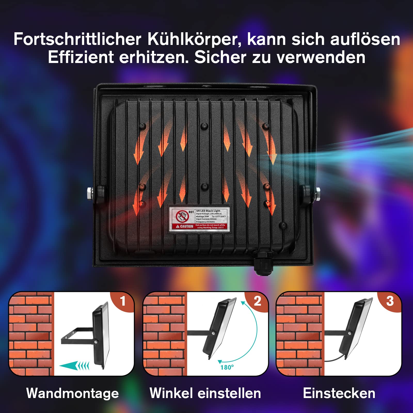 Proiettore LED UV 60W IP66 | Luce Nera Per Feste E Decorazioni - Foto 6