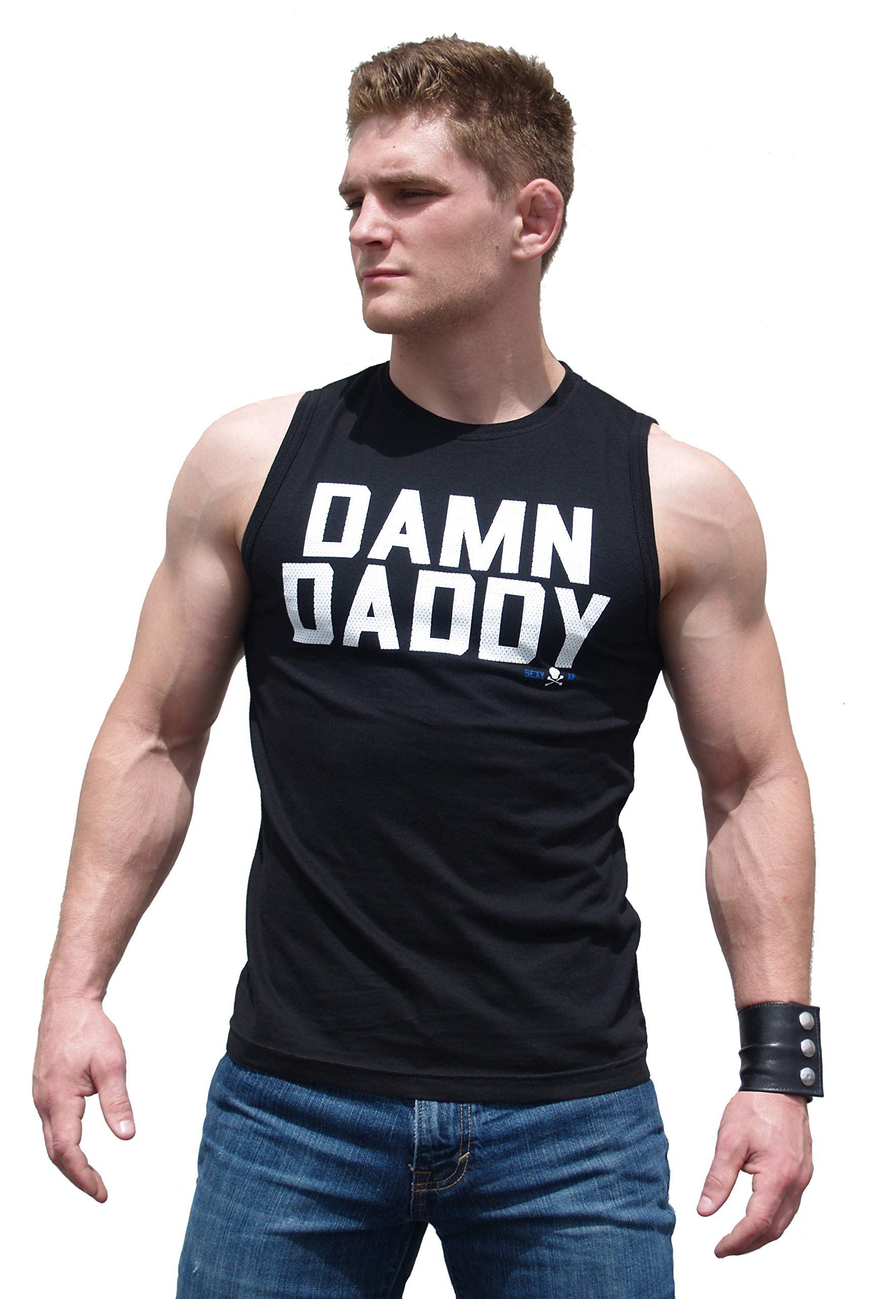 Ajaxx63Men's SL Damn Daddy Muscle Sleeveless T-Shirt