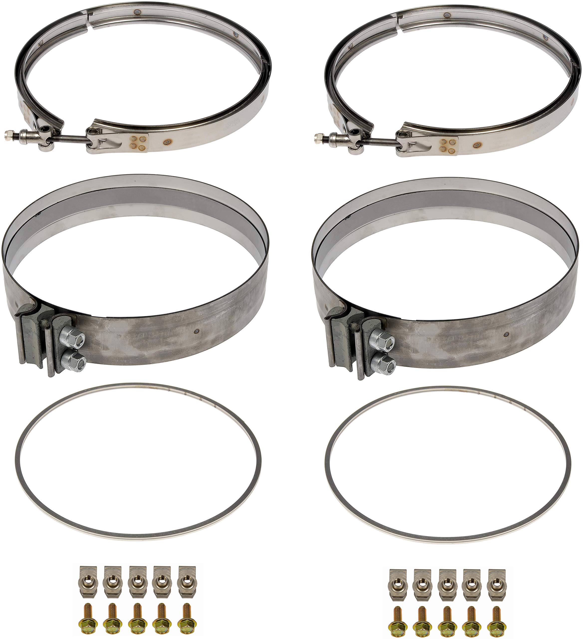 Diesel Particulate Filter Gasket And Clamp Kit - Dorman 674-9037 Diesel Particulate Filter (DPF) Hardware Kit Compatible with Select Models - Dorman Diesel Particulate Filter 674-9037 - DORMAN Diesel Particulate Filter Gasket Clamp Kit