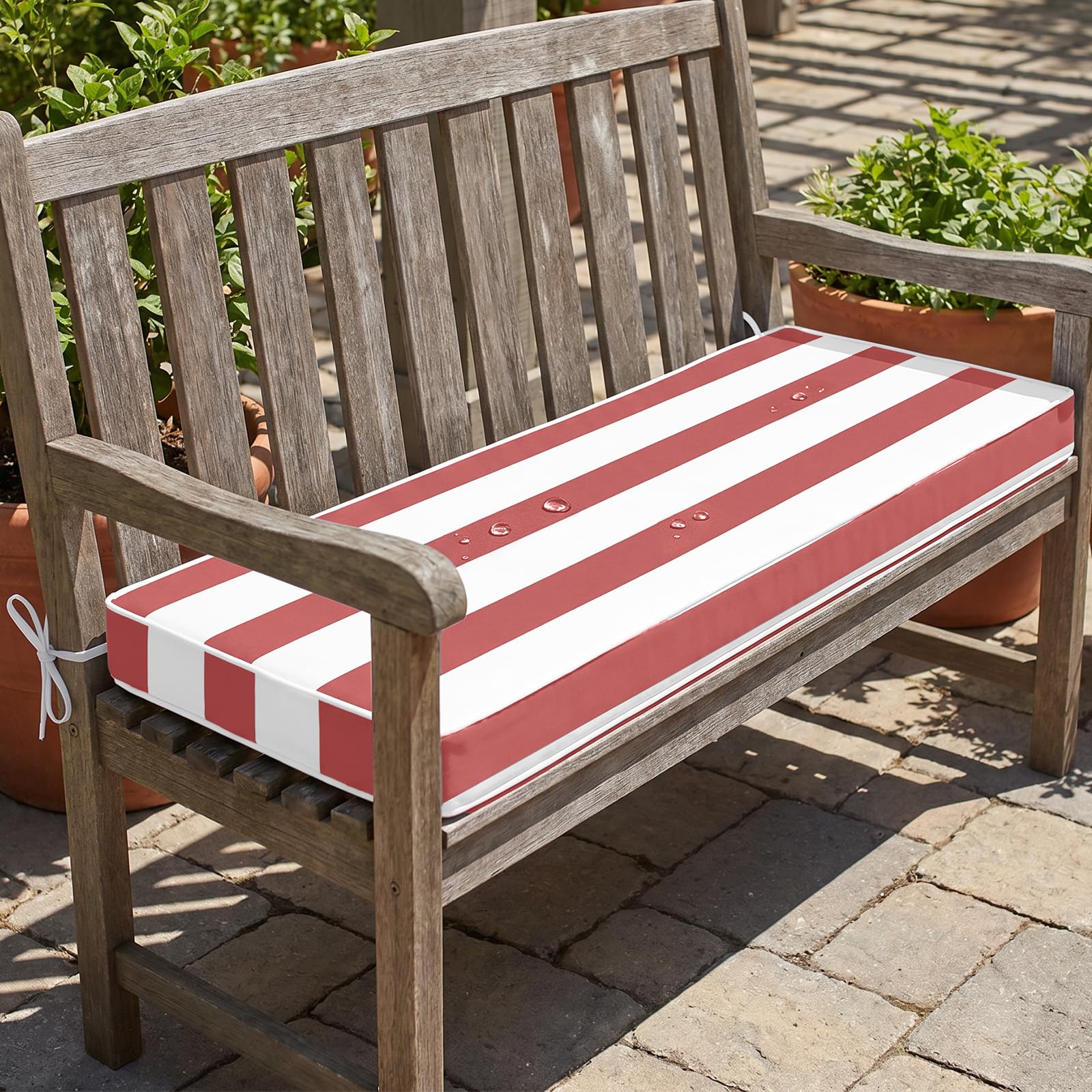 Waterproof Garden Bench Rattan Cushion Pad Garden Bench Pad 95x55x5cm