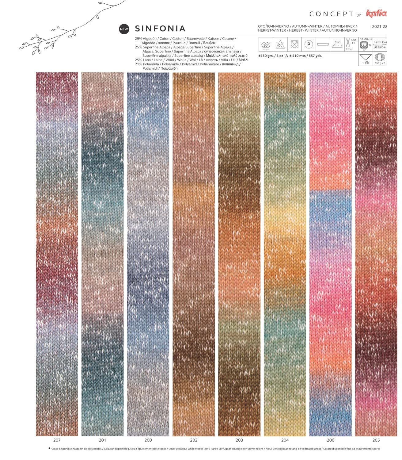 Katia Australis 206 Pelote De Laine Avec Dégradé De Couleur, Grosse