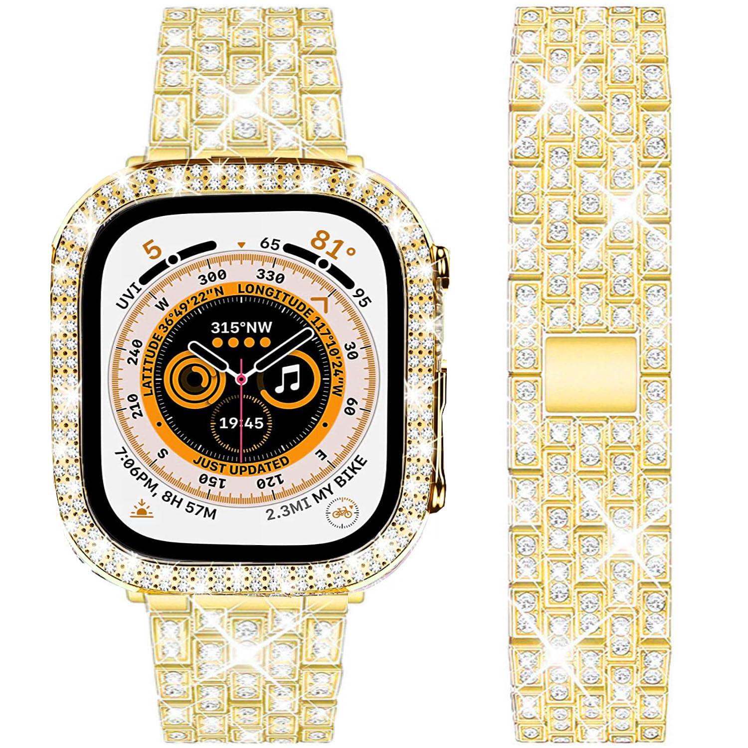 DEALELE Starp and Case Compatible with Apple Watch Ultra 2 / Ultra 49mm