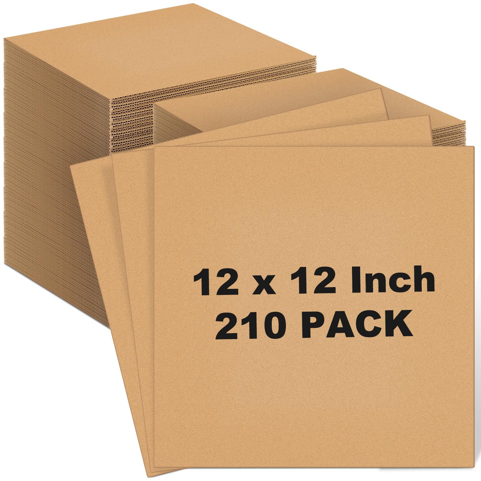 Henoyso 210 Pack 12 X 12 Inch Brown Cardboard Sheets