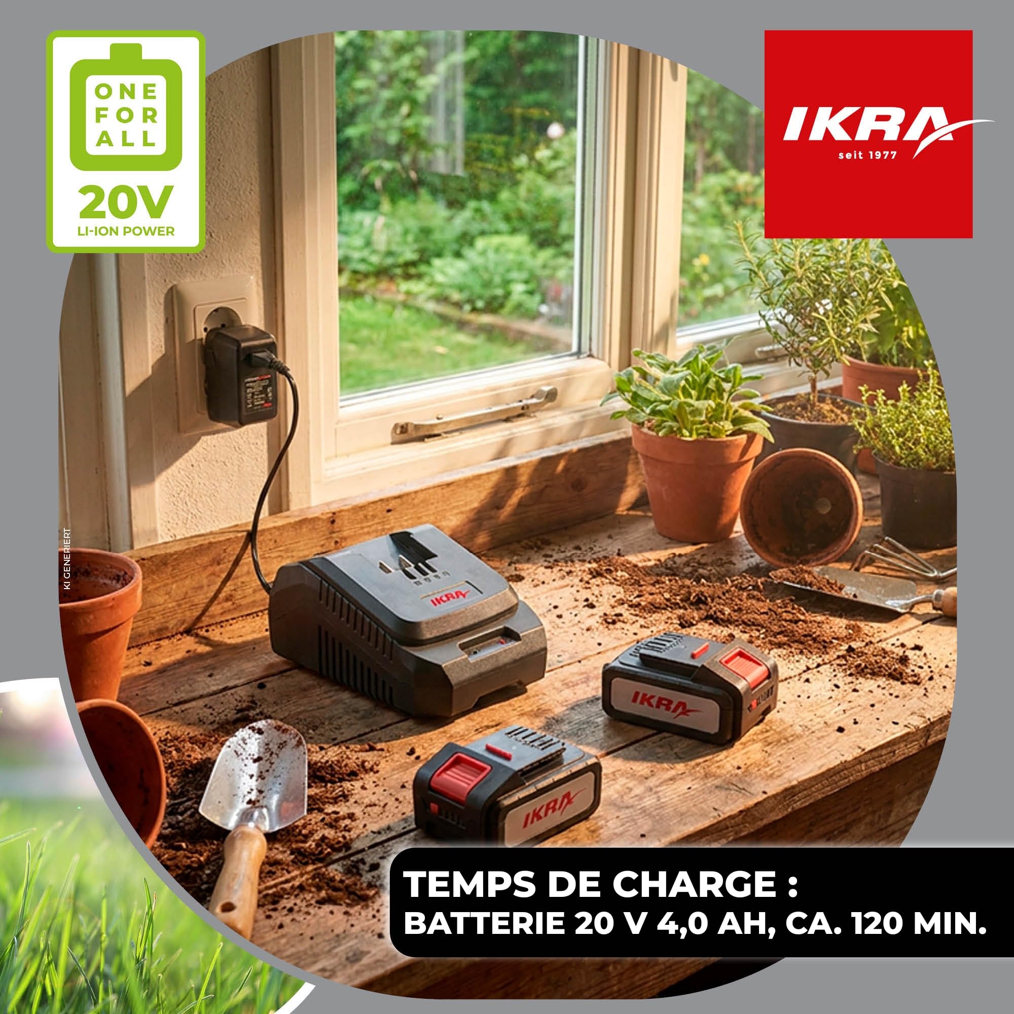 IKRA chargeur rapide 20V batterie charger turbo