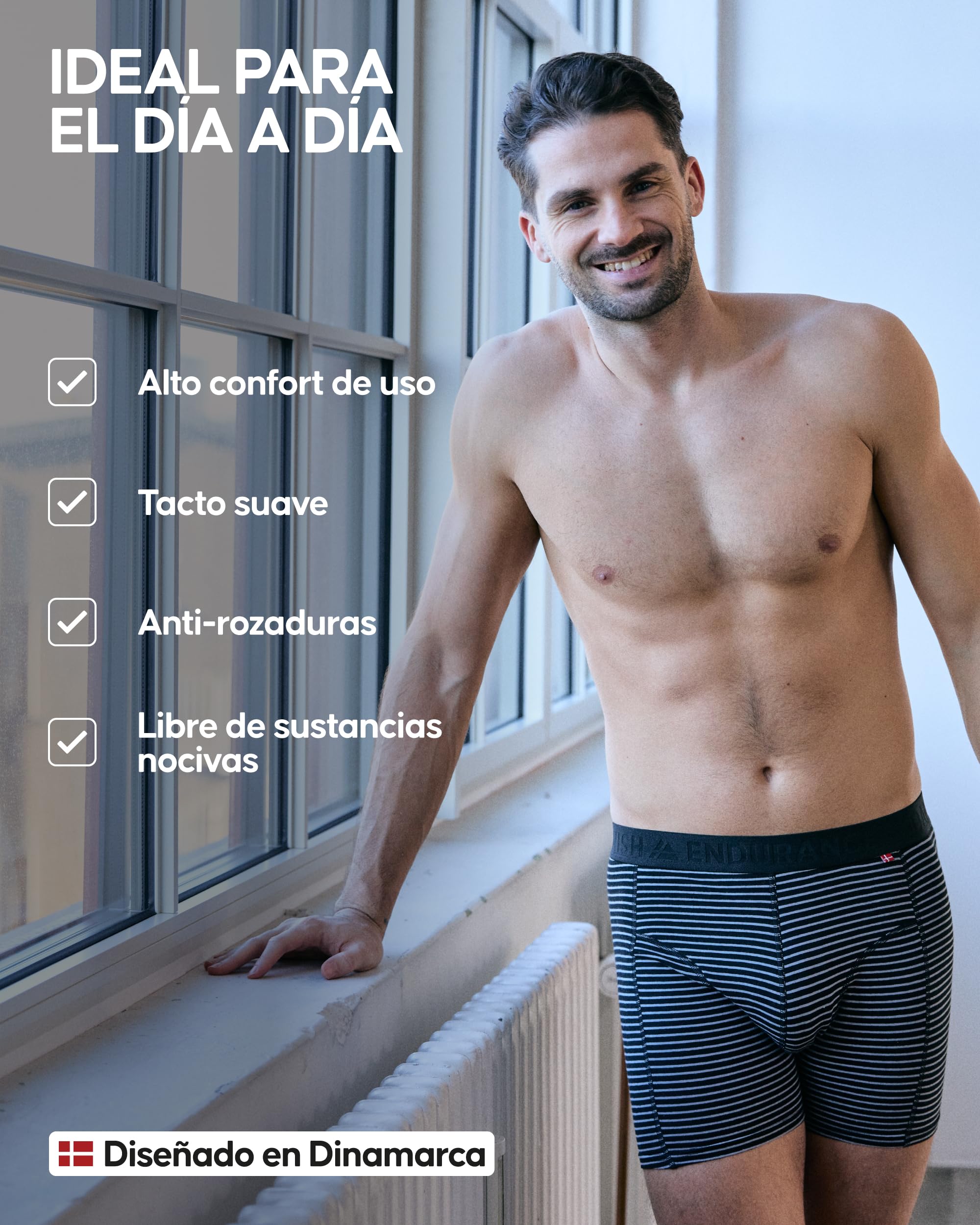 DANISH ENDURANCE Calzoncillos Boxer Algodón, Ajuste Clásico, 3 y 6 Pack
