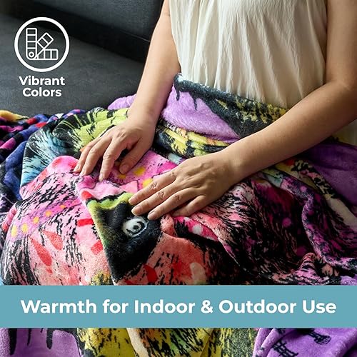 Miniatura 7 de Dawhud Direct Manta de gato de 50 x 60 pulgadas Dean Russo 9 Lives Manta de forro polar de felpa para adultos y niños, suave y acogedora para la