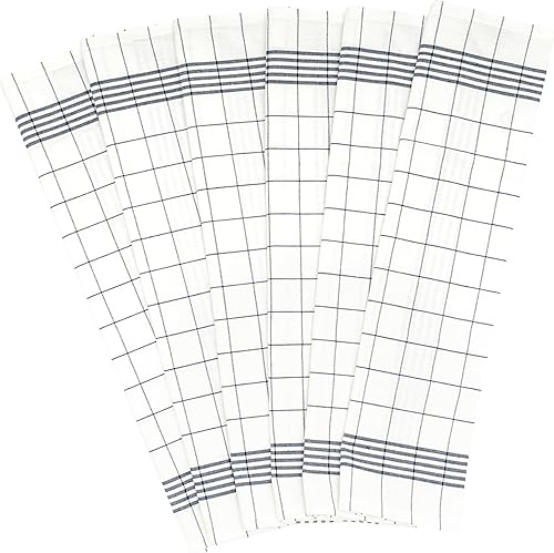 Miniatura 1 de Paños de cocina de algodón azul para cocina, 100% algodón, paquete de 6, paños de cocina de 30 x 20 pulgadas para hornear, altamente absorbentes,