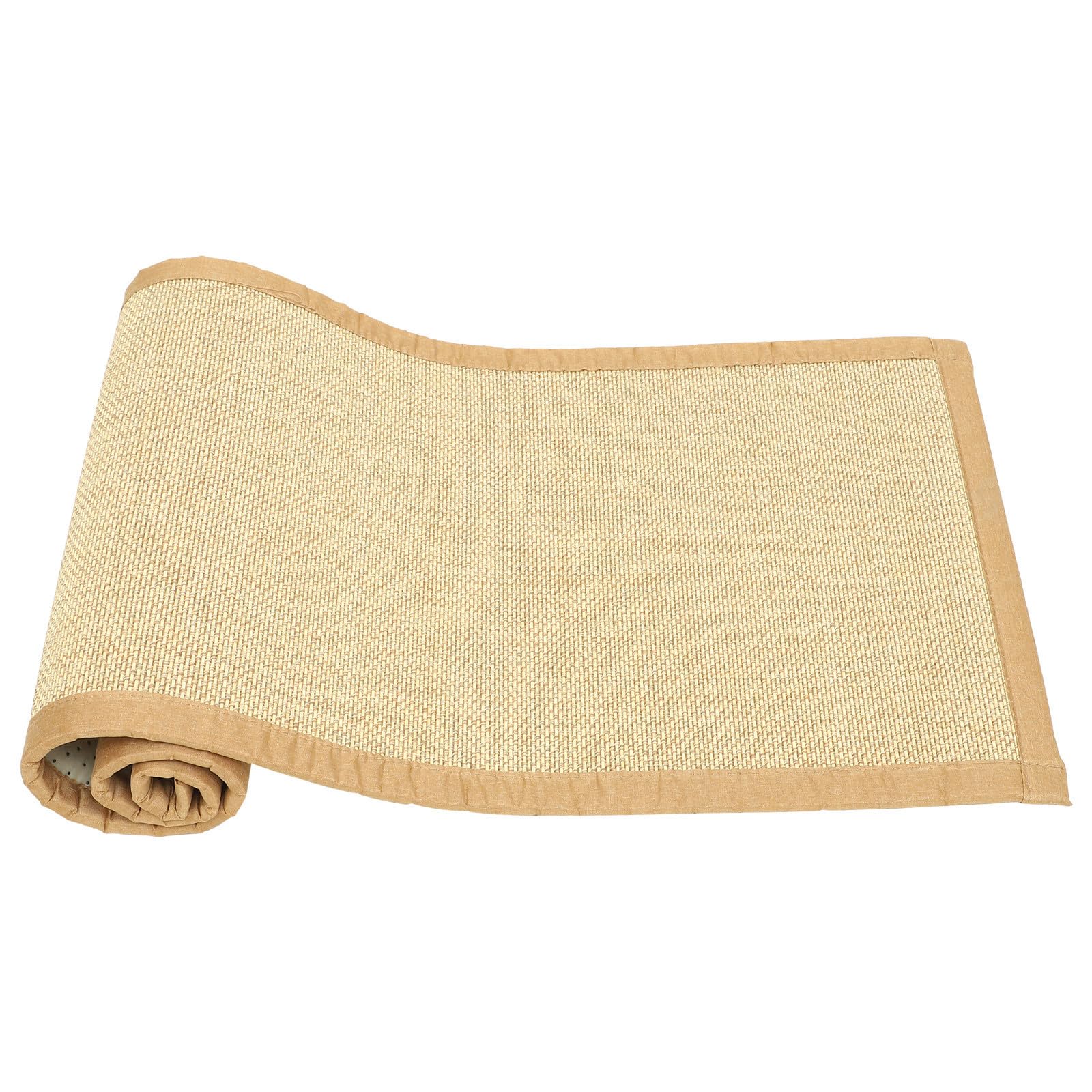 Estera de Tatami Tradicional de Bambú y Lino de Algodón, Alfombrilla Rectangular Fácil de Cuidar y Resistente para Sala de Descanso o Sala de Yoga