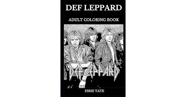 Def Leppard Adult Coloring Book Famous Hard Rock And