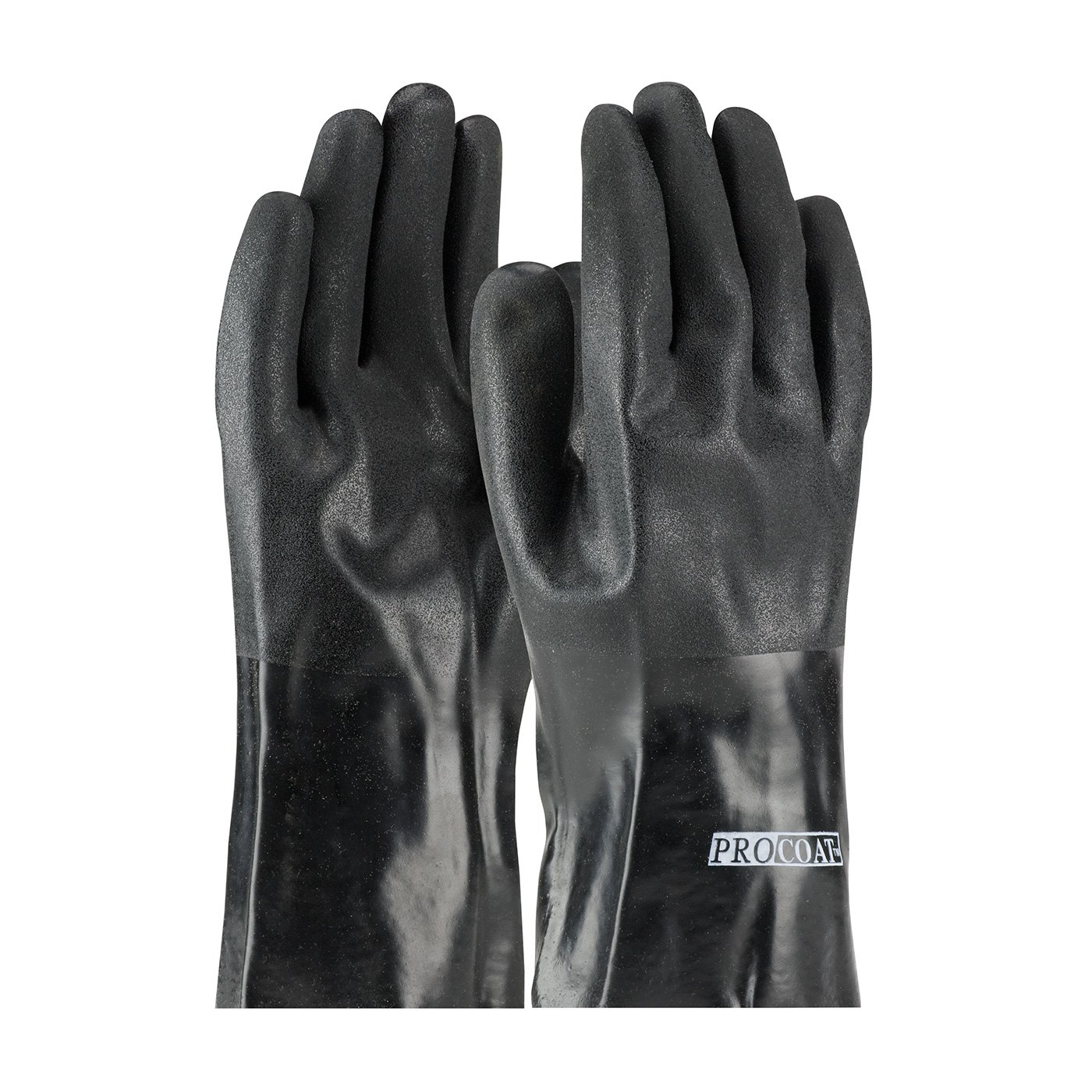 ProCoat 58-8030DD PVC Dipped Glove with Jersey Liner and Rough Acid Finish, 12