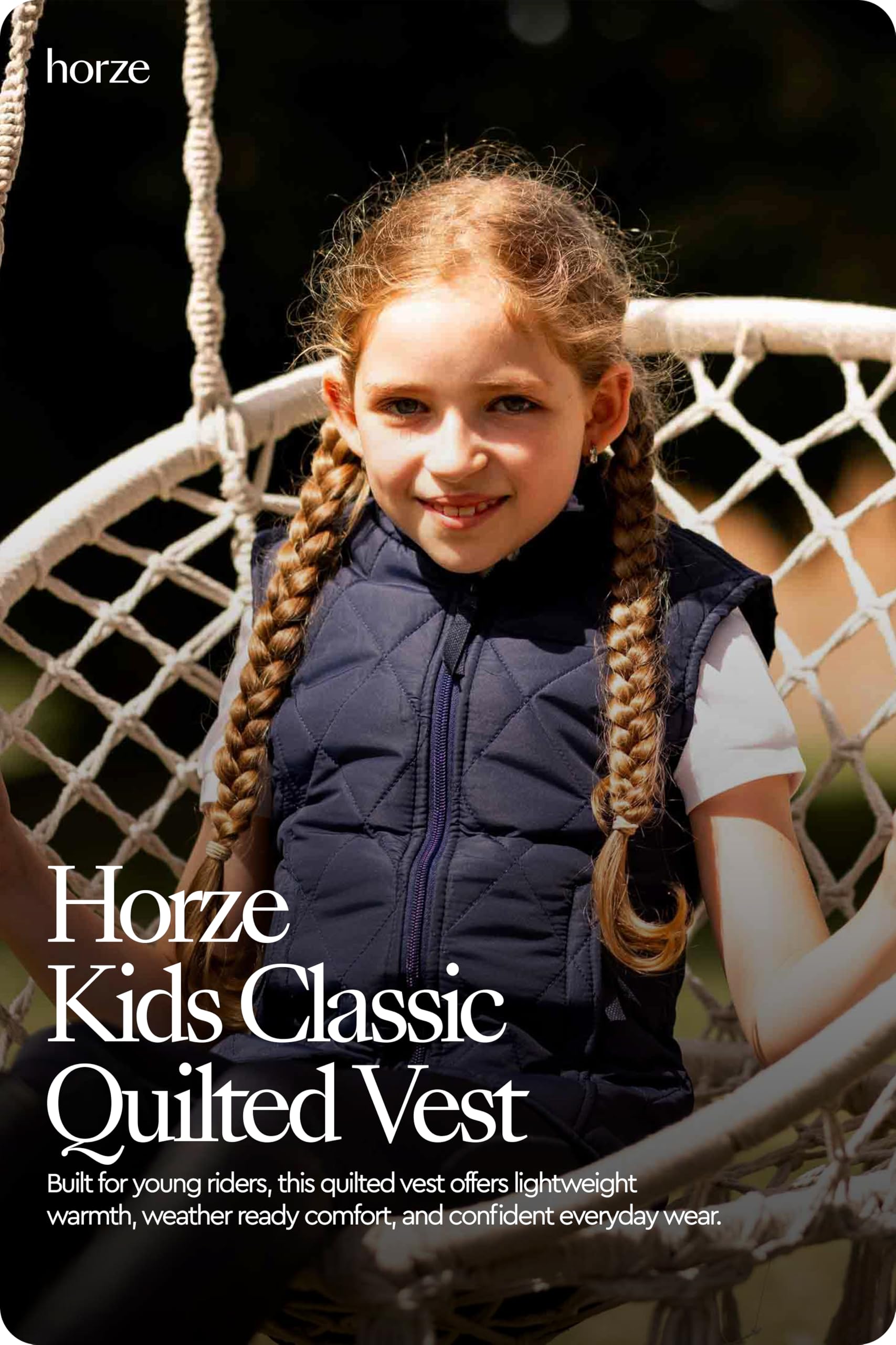 HORZE Chaleco Acolchado Clásico para NiñosHorze