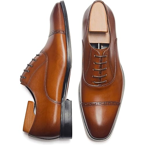 Men's Oxford Formal Comfortable Dress Shoes Genuine Leathers