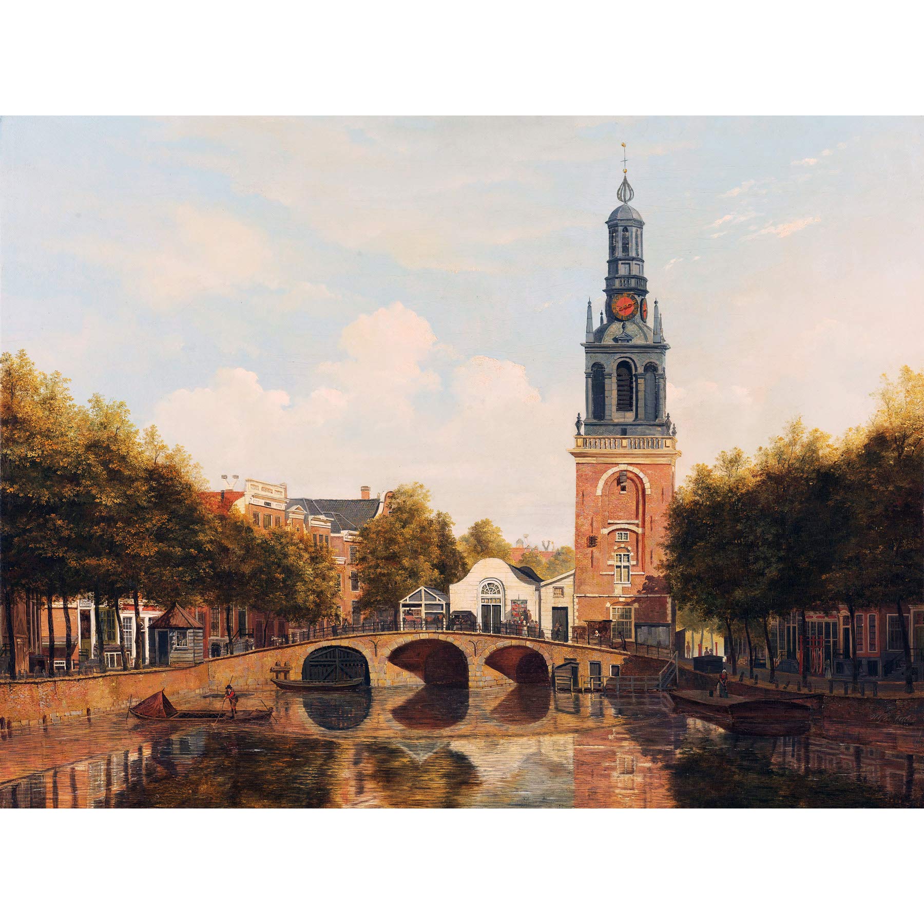 Artery8 Cate Jan Roodenpoortstoren Amsterdam Painting Large Wall Art Poster Print Thick Paper 18X24 Inch