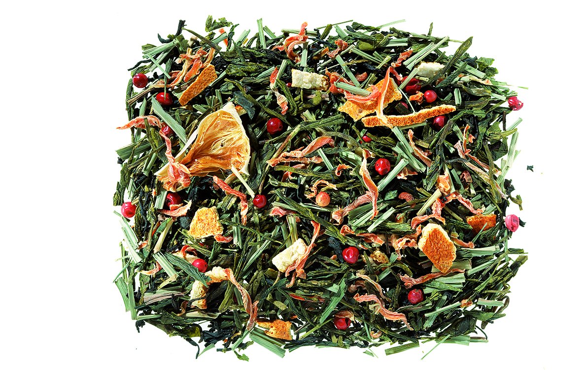 Grün/Schwarzteemischung Kuss der Karibik Grapefruit Pfeffer aromatisiert