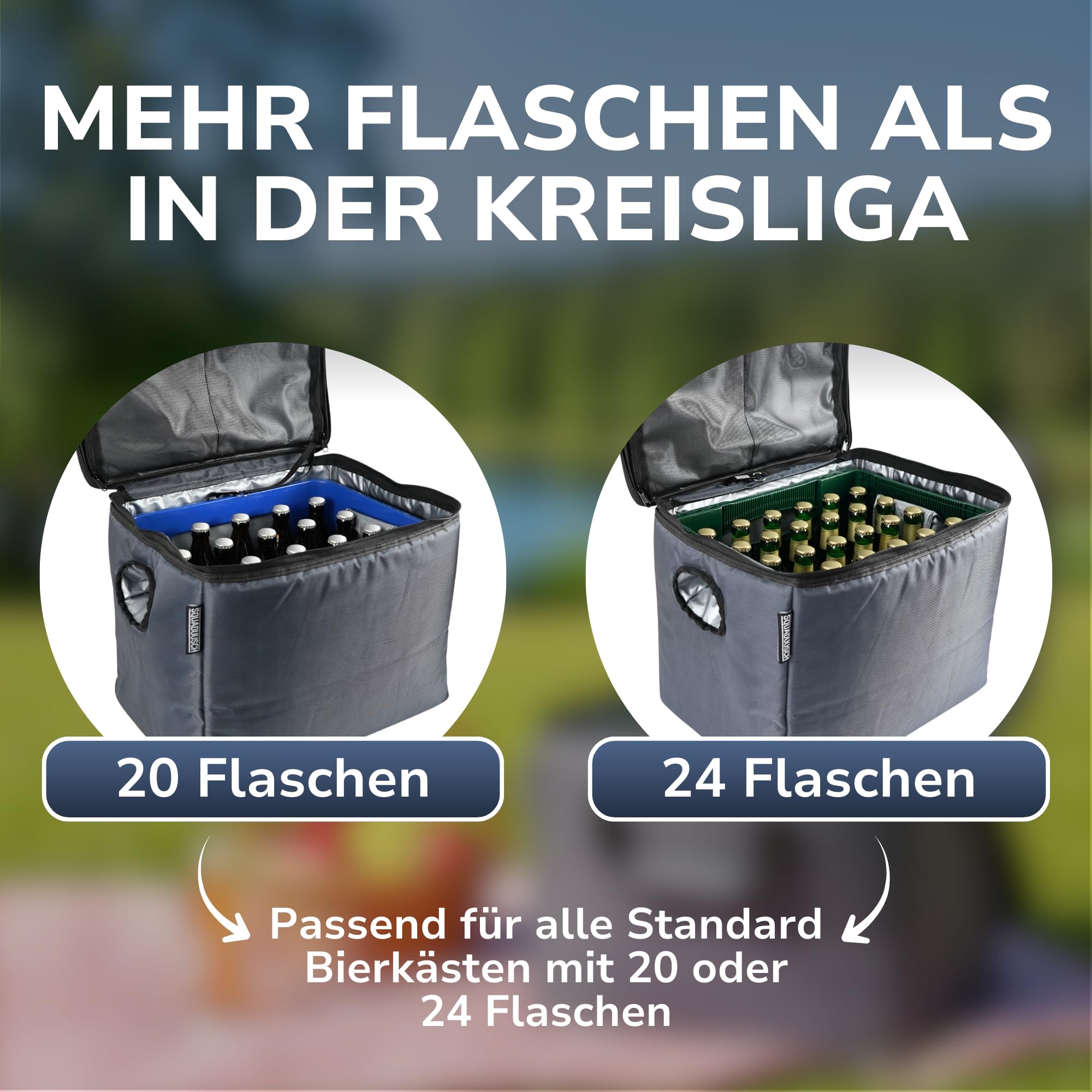 BIERBUDDY - Kühltasche für Bierkasten – Faltbare, isolierte Thermotasche für Bier – leicht & robust – ideal für Grillen, Party, Festival & Camping