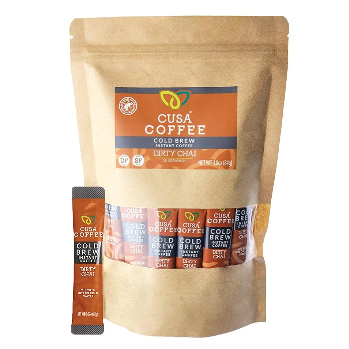Buy Cusa Tea & Coffee, Dirty Chai Cold Brew. Premium Instant Coffee