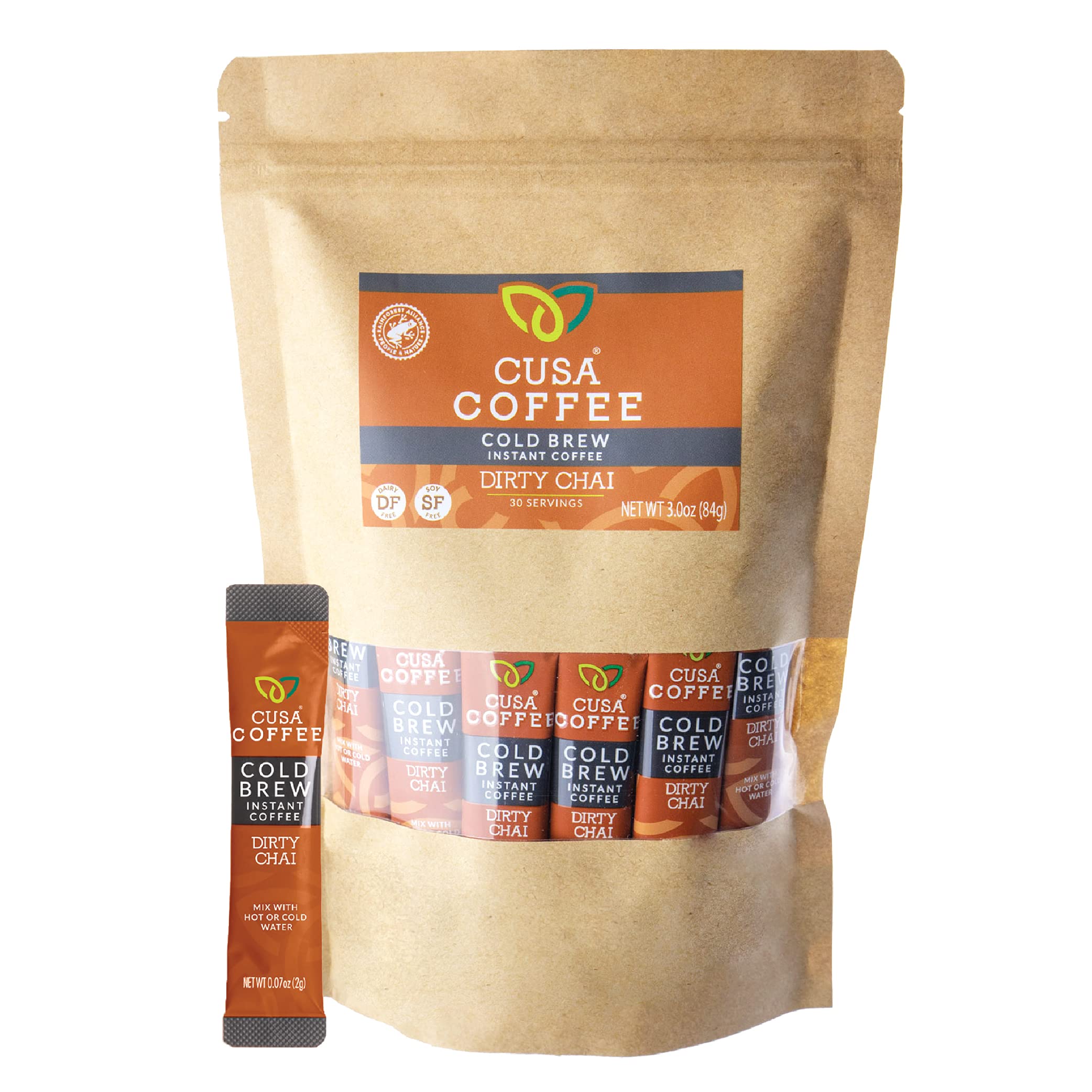 Buy Cusa Tea & Coffee, Dirty Chai Cold Brew. Premium Instant Coffee