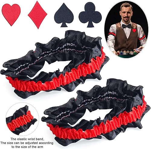 Miniatura 5 de Juego de chaleco de distribuidor de casino, viseras de distribuidor, sombrero, pajarita, tarjeta de juego, corbata, brazalete, para Las Vegas, juego