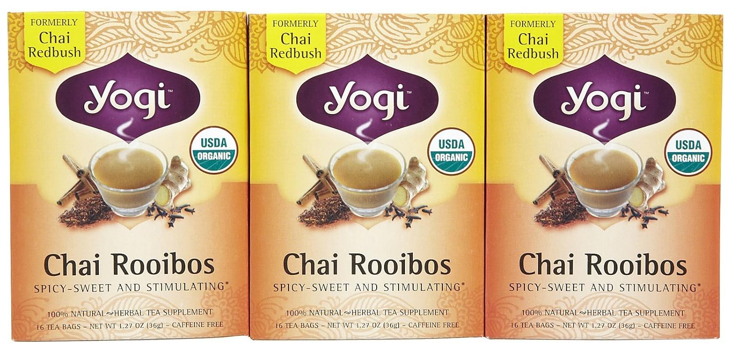 Yogi Tea Chai Rooibos, Herbal Supplement, Tea Bags, 16 ct