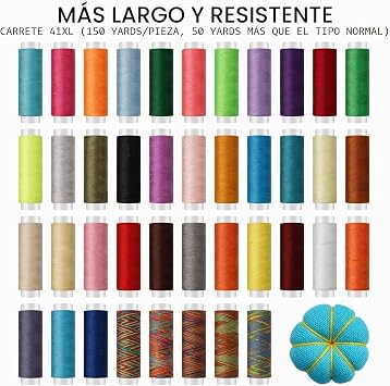 MARQUEEN Professional Sewing Kit, 200 Supplies Including Tailoring Scissors, 41 XL Spools and 30 Needles