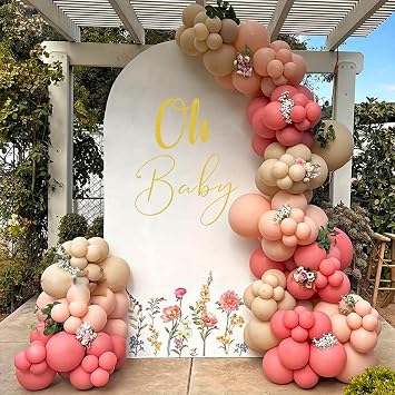 Baby in Bloom Baby Shower Party Decorations Decal Sign for Backdrop Gold Large Neutral Gender Reveal Decor, Pregnancy Wall Decoration Decor Gold-Oh