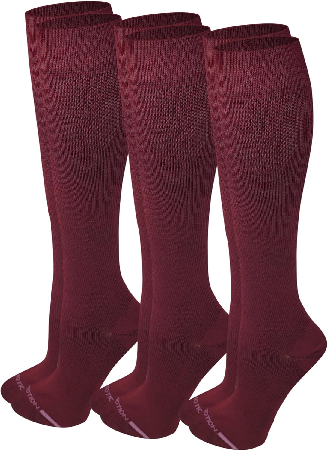 Dr. Motion Women's Bamboo Compression Knee High Socks, 3 Pairs