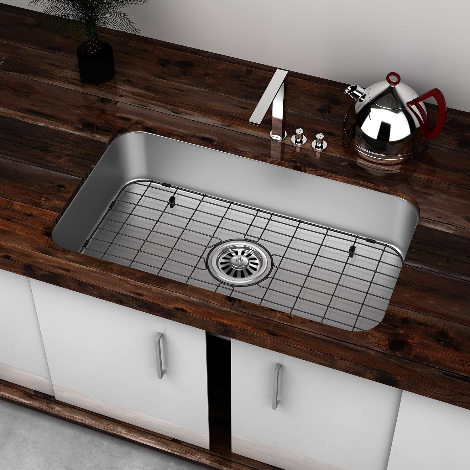 Black Sink Grid 24 15/16"x13 1/8",Sink Protectors for Kitchen Sinks,Sink Grate,Sink Bottom Grid