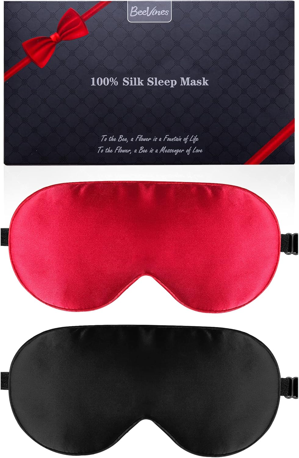 Silk Sleep Mask, 2 Pack 100 Real Natural Pure Silk Eye