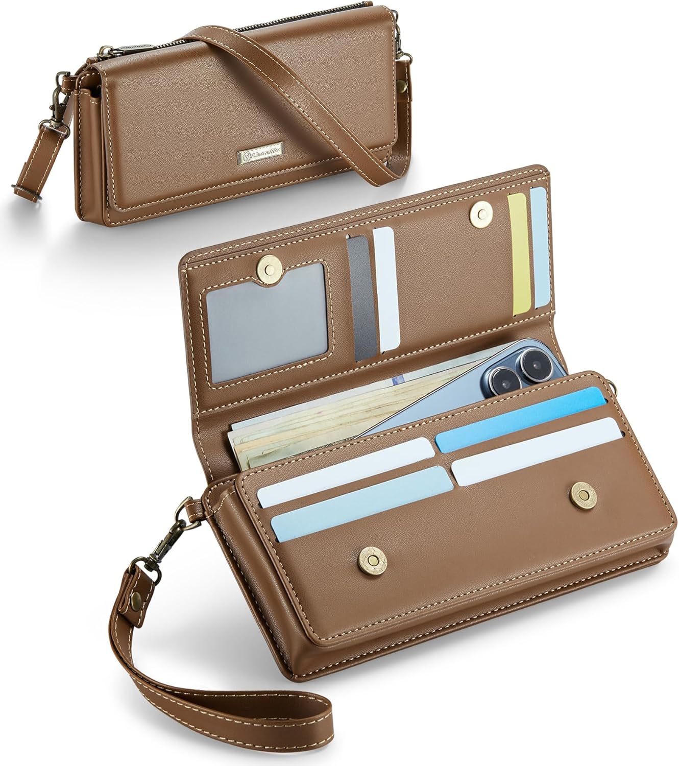 Crossbody portemonnee voor vrouwen 2024, RFID anti-diefstal