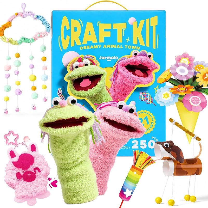 Jar Melo Crafts for Kids Ages 4-8, 21-Project Arts and Crafts Kit
